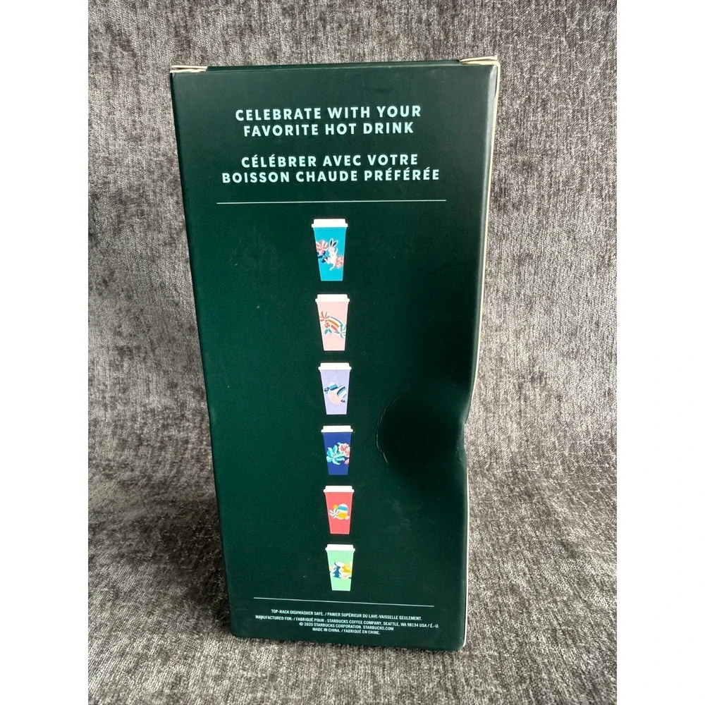 Starbucks Reusable Hot Cups 6 Pack Lids 16 oz Summer Floral 2020
